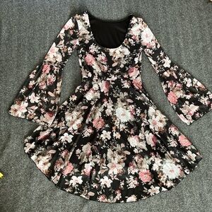 Women’s Y2K Babydoll Whimsigoth Forest Fairy Floral Festival Dress size:XS